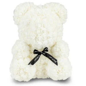 Snow White Rose Bear Large 40cm